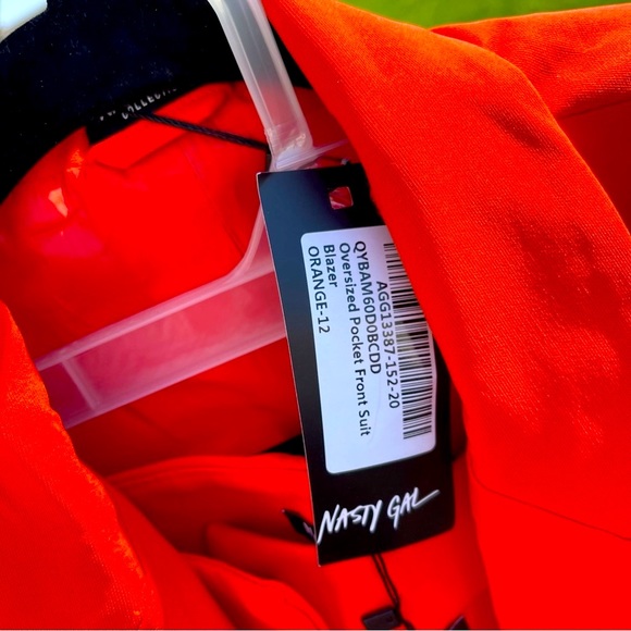 Nasty Gal wide leg trousers with oversized blazer NWT in orange - Picture 5 of 6